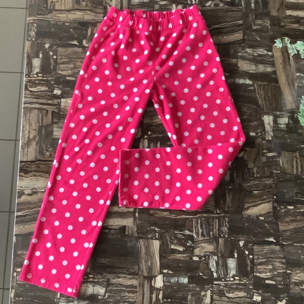 gap kids pink polka dot pj bottoms